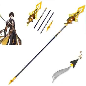 Amazon.co.jp: 原神 鐘離 岩神槍 破天の槍 武器 コスプレ道具